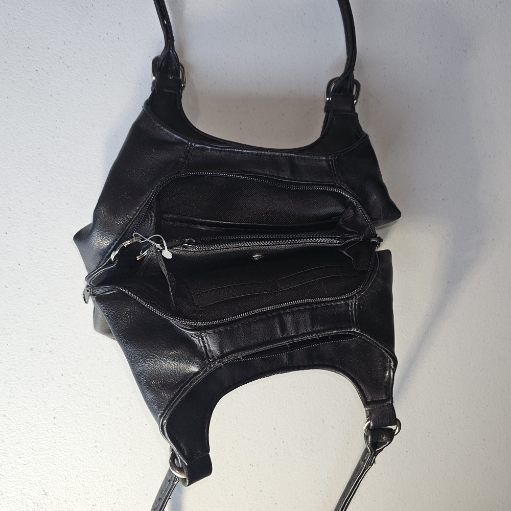 Kounty Black Leather Shoulder Bag - Picture 8 of 16
